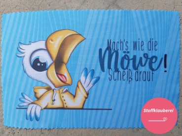"Mach´s wie die Möwe" Displaytuch, Brillenputztuch ca. 10x15 cm